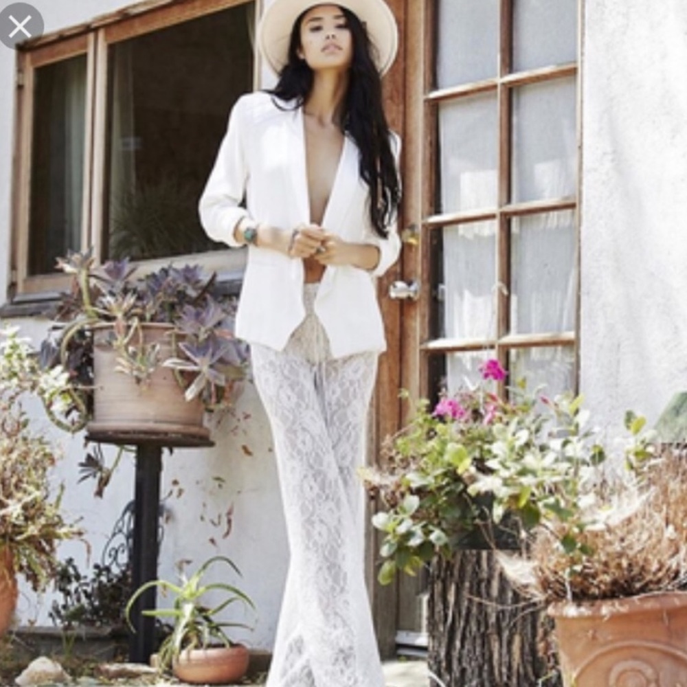 NEW • Winston White • Rosanna Lace White Pants S